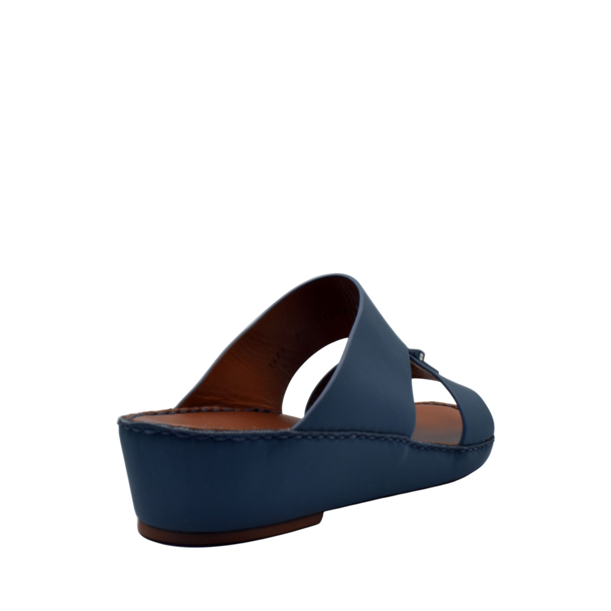 Blue women luxury comfort sandals with cushioned sole and open toe design