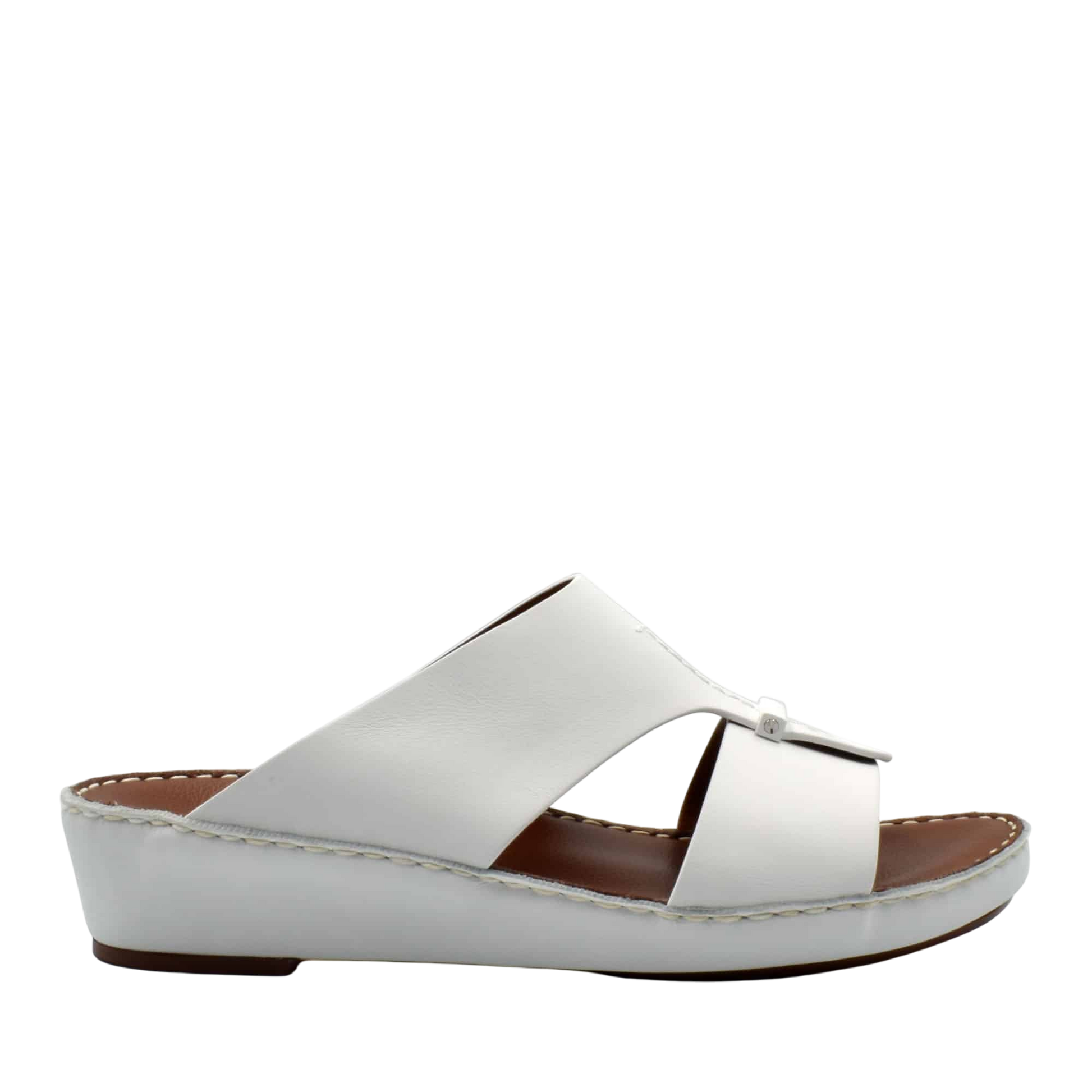 Private Collection white luxury comfort sandals with cushioned sole and open toe design