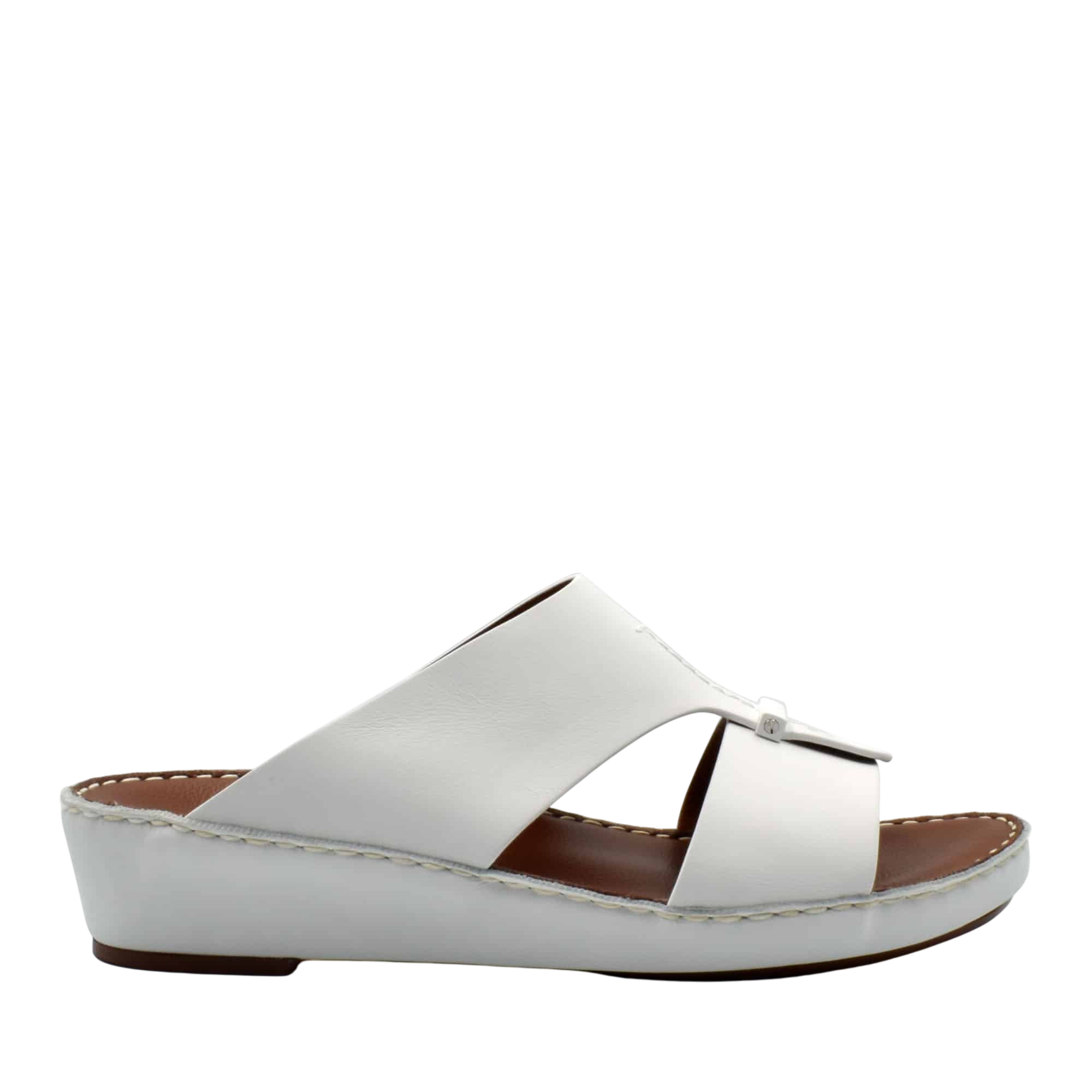 Private Collection white luxury comfort sandals with cushioned sole and open toe design