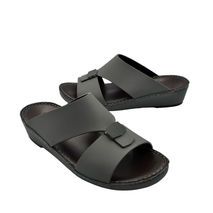 Black Esagono Gomato shoes from Private Collection with cross straps and cushioned sole