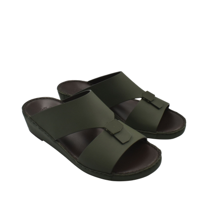 Private Collection green open-toe Esagono Gomato shoes with wide straps and low wedge heel