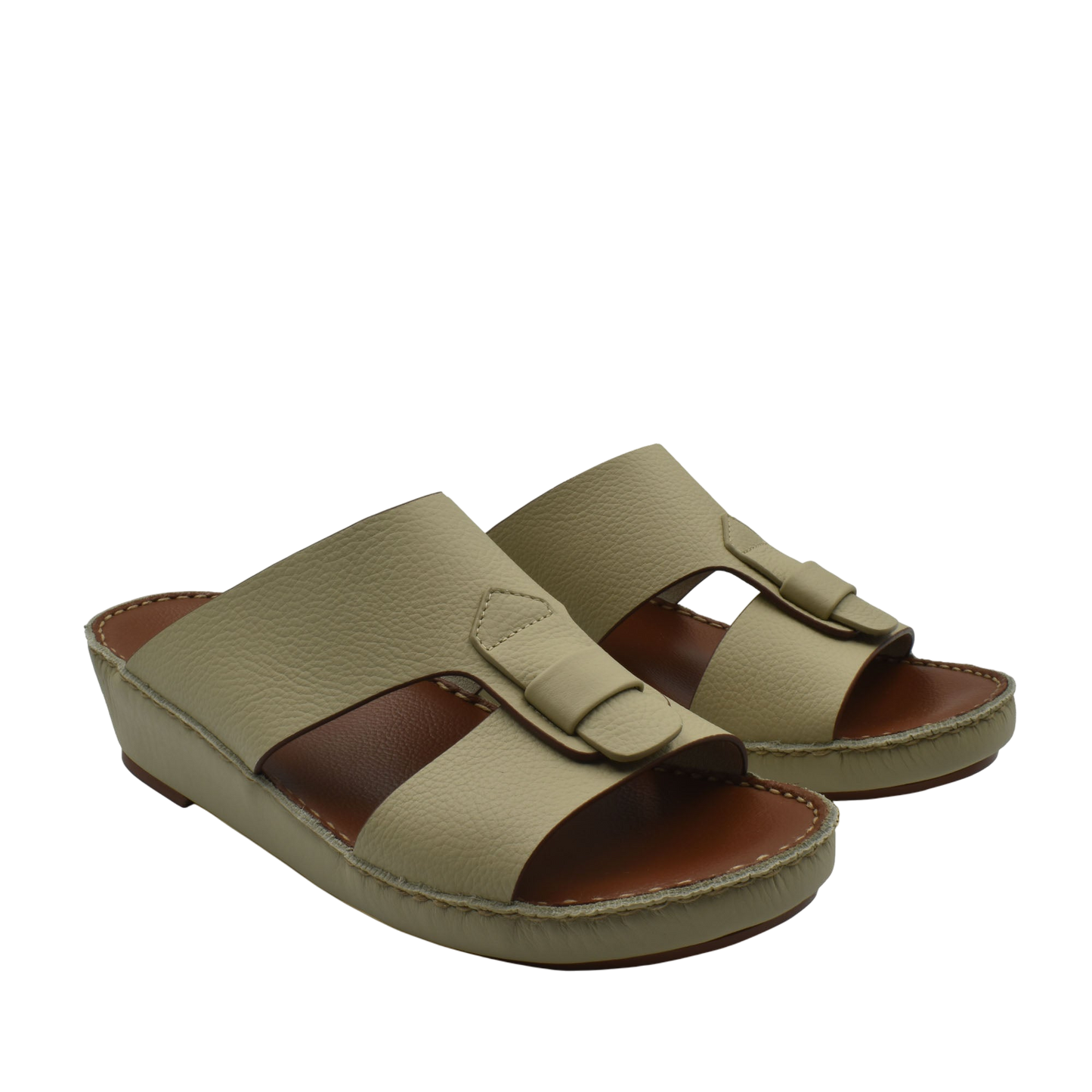 Beige Private Collection Fissare Granulato sandals with wide straps and cushioned sole for comfort