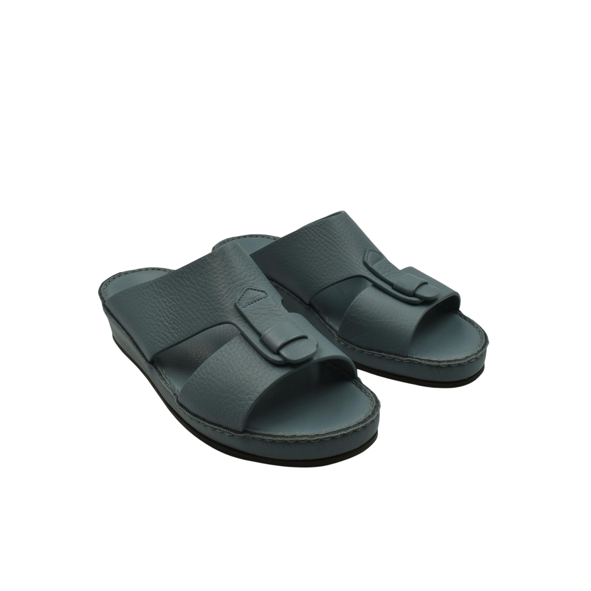 Pair of high-quality kids sandals in dark gray with adjustable straps and cushioned soles