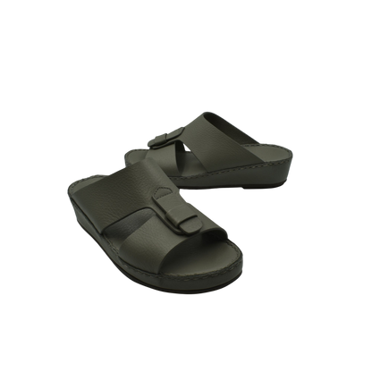 High-quality kids sandals in dark gray with adjustable straps and cushioned sole for comfort