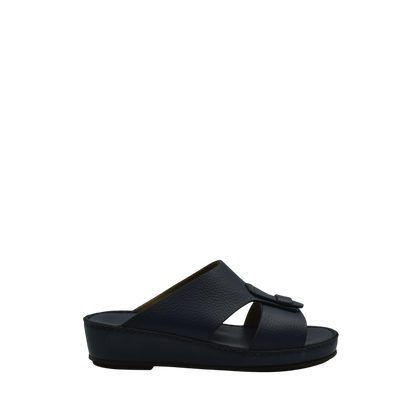 Black high-quality kids sandals with adjustable straps from Private Collection