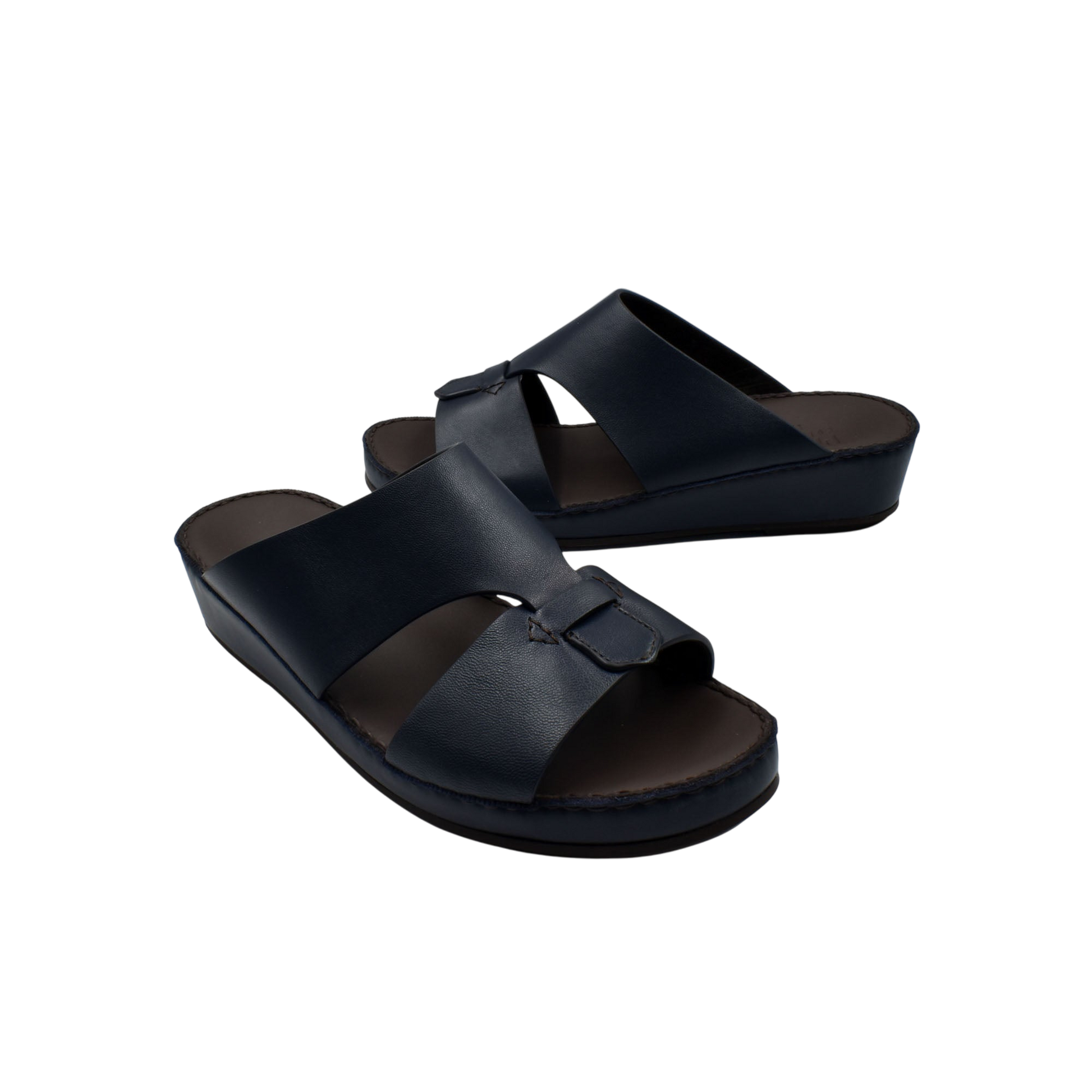 Black kids leather sandals with adjustable straps and cushioned sole for comfortable wear