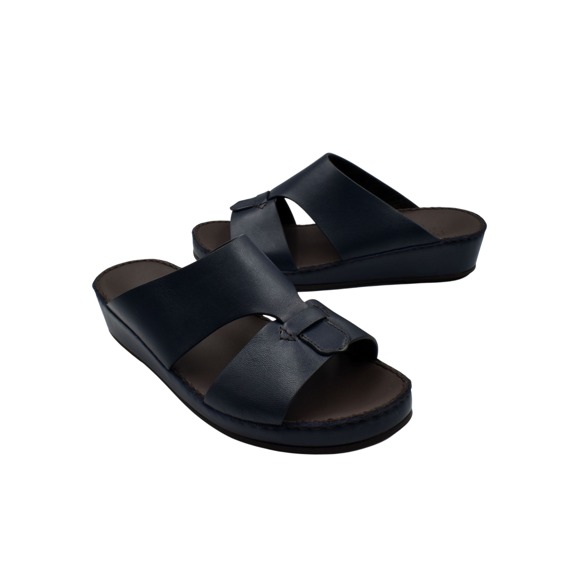 Black kids leather sandals with adjustable straps and cushioned sole for comfortable wear