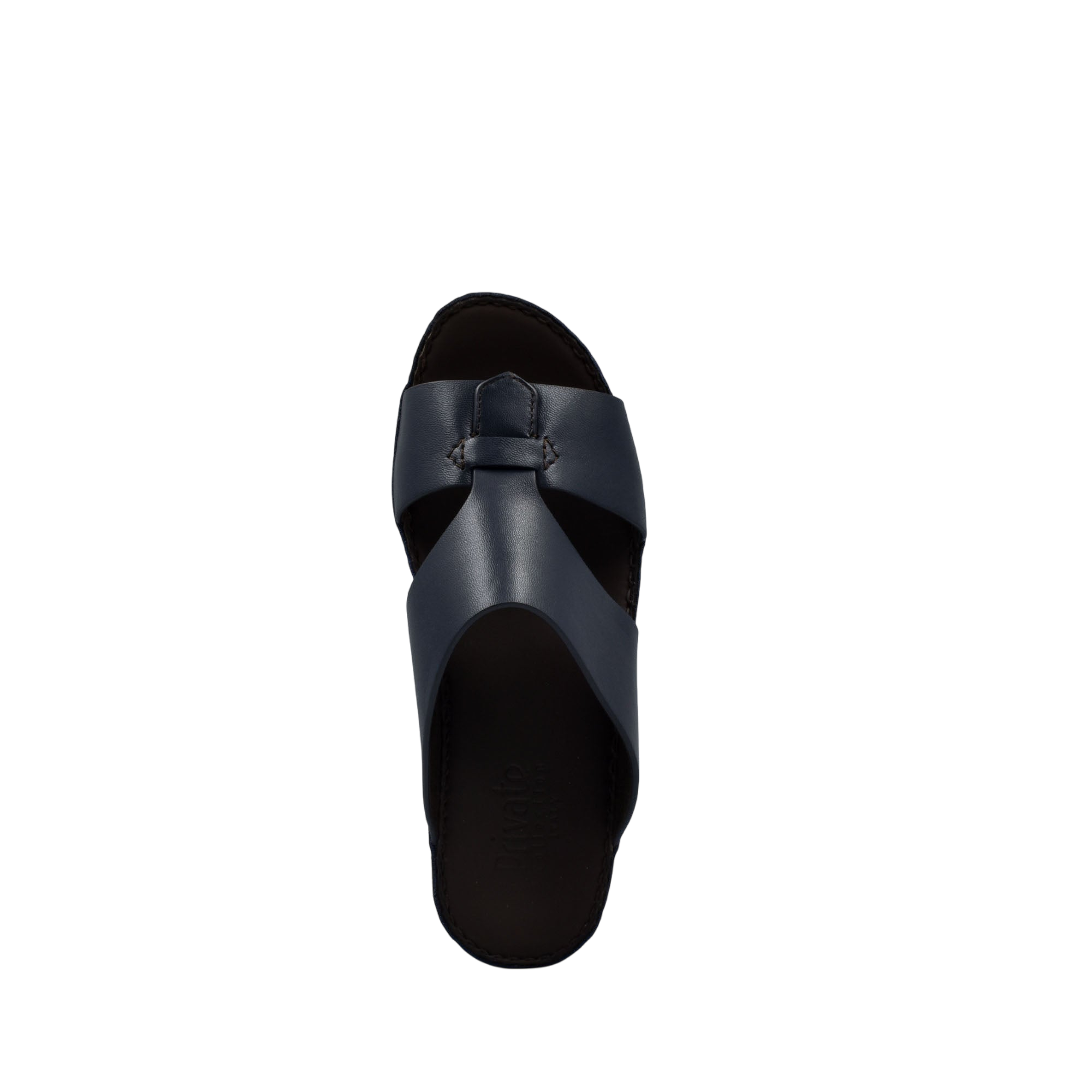 Black kids leather sandals with cross strap design for comfortable summer wear