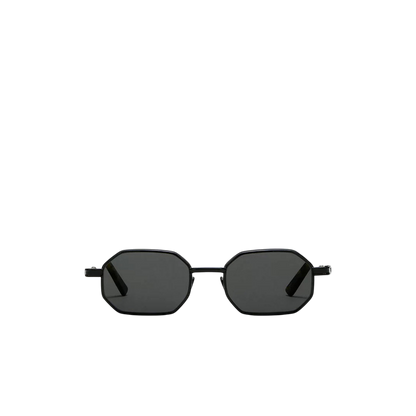 Private Collection black matte octagonal sunglasses with dark lenses and sleek frame design
