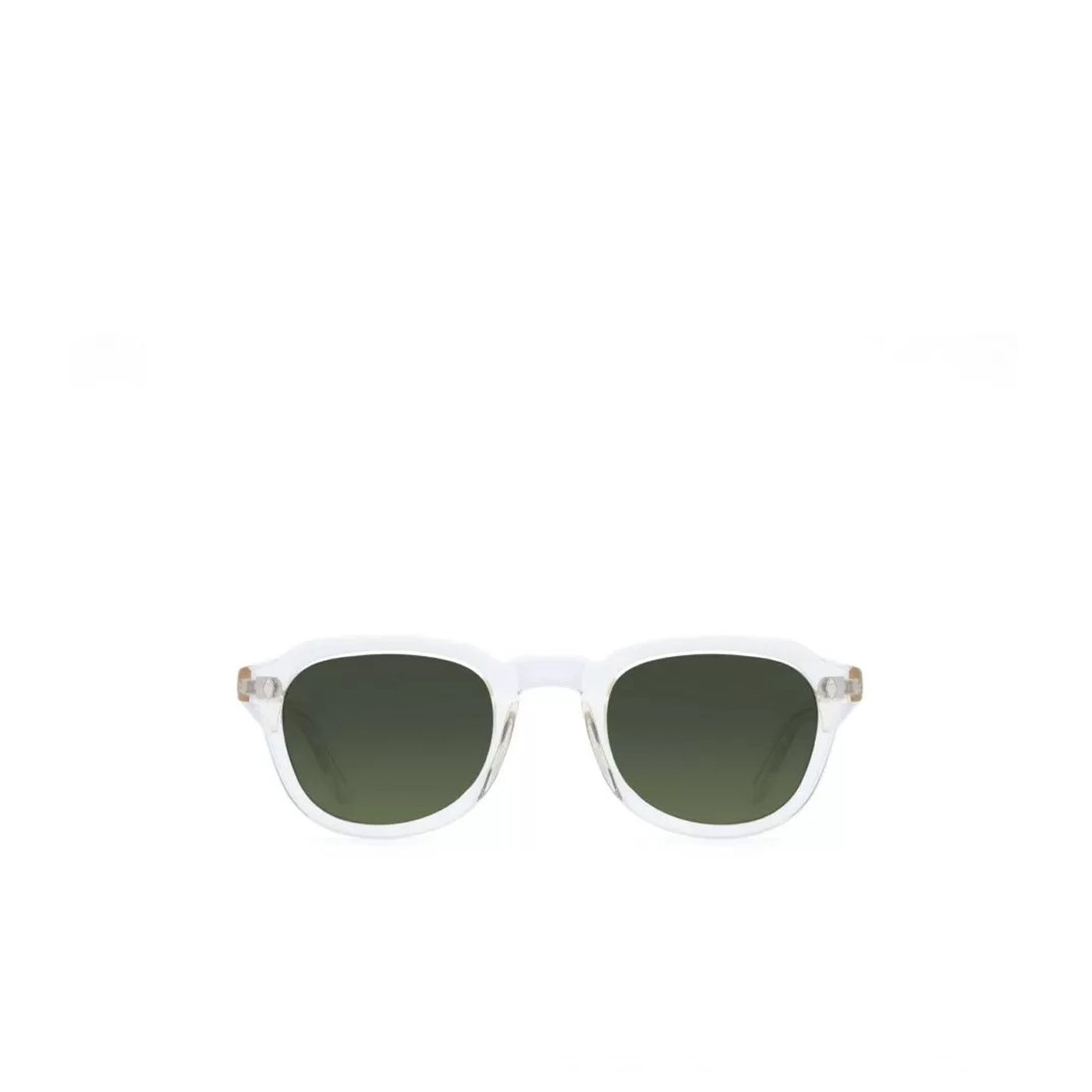 Clear frame sunglasses with dark lenses Italian made sunglasses luxury accessory