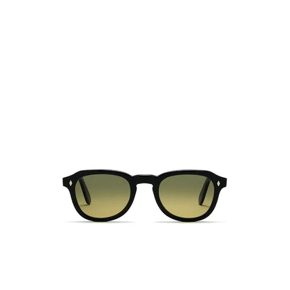 Luxury black round sunglasses with dark tinted lenses from Private collection