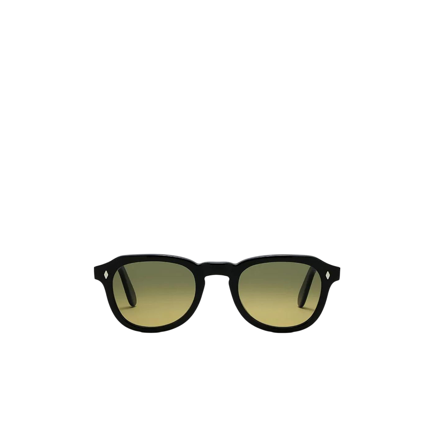 Luxury black round sunglasses with dark tinted lenses from Private collection