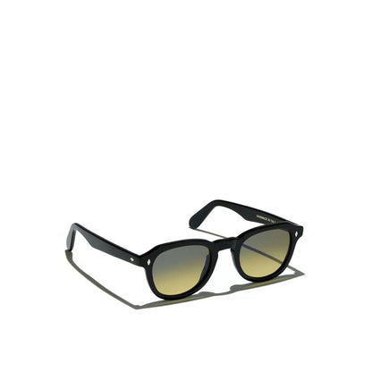 Luxury black round sunglasses with gradient lenses and classic black frame from Private collection