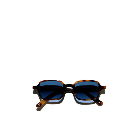 Private Collection luxury eyewear for men with square tortoiseshell frames and blue lenses