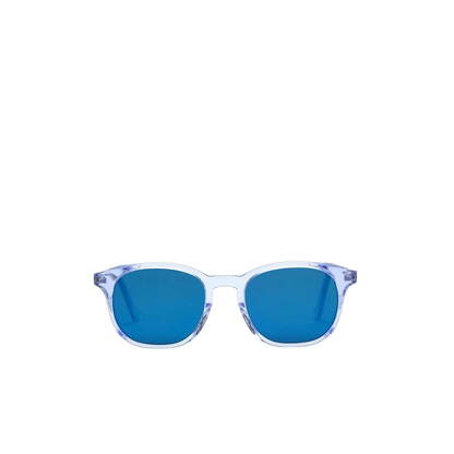 Clear frame blue lens luxury sunglasses for men from private collection