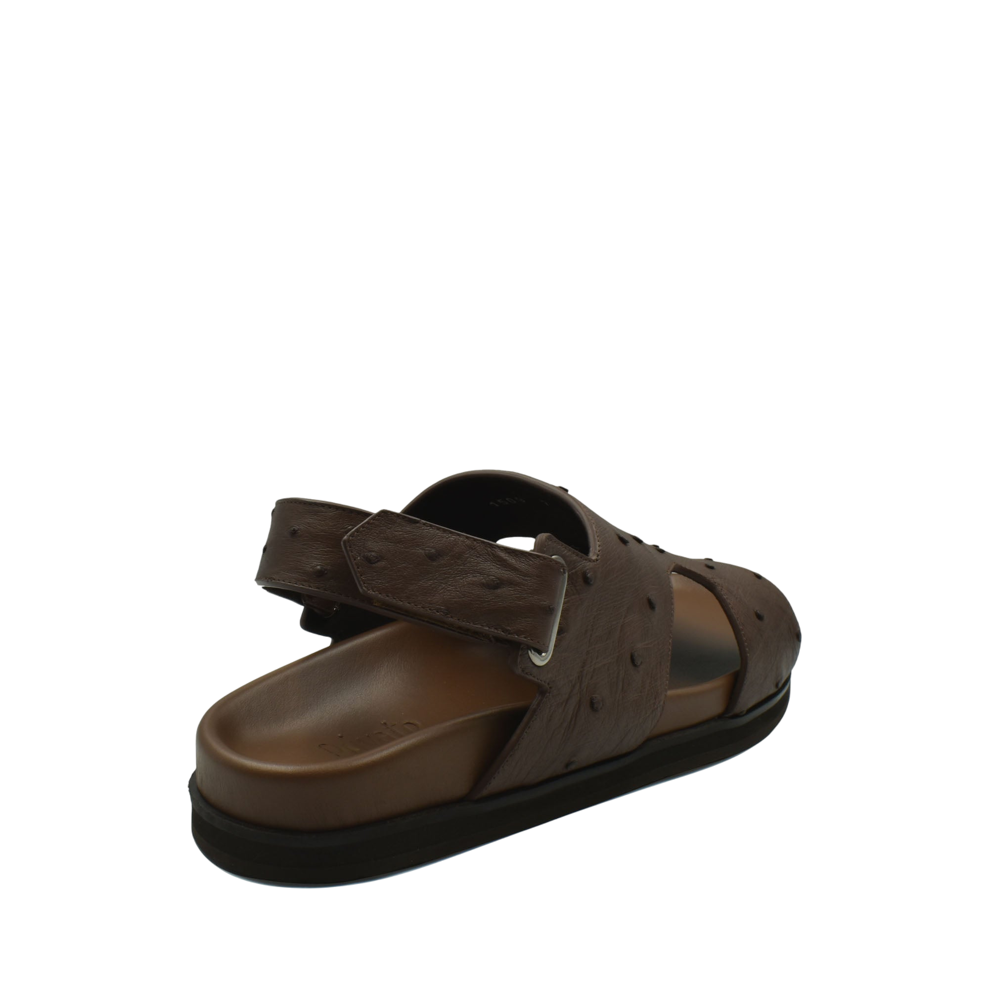 Brown adjustable strap sandal from Private Collection luxury Amorti Sangle Footwear with cushioned sole