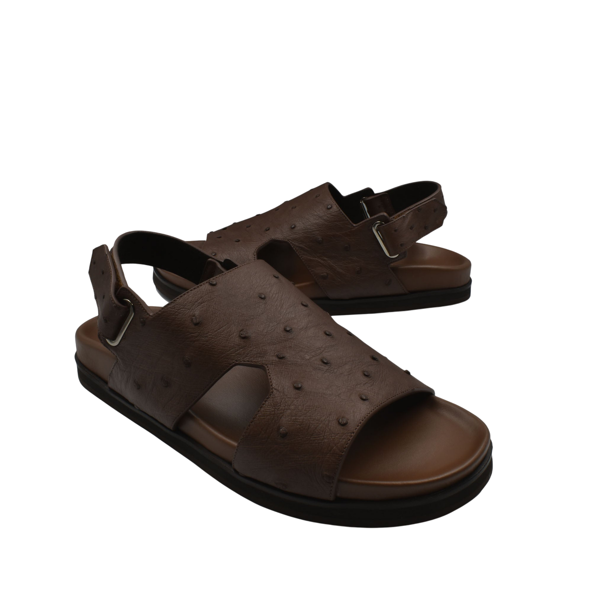 Brown Luxury Amorti Sangle Footwear open-toe sandals with adjustable straps and cushioned sole