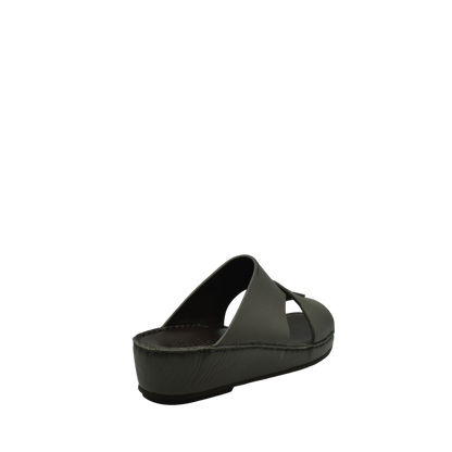 Black luxury kids leather sandals with open toe design and adjustable straps from Private Collection