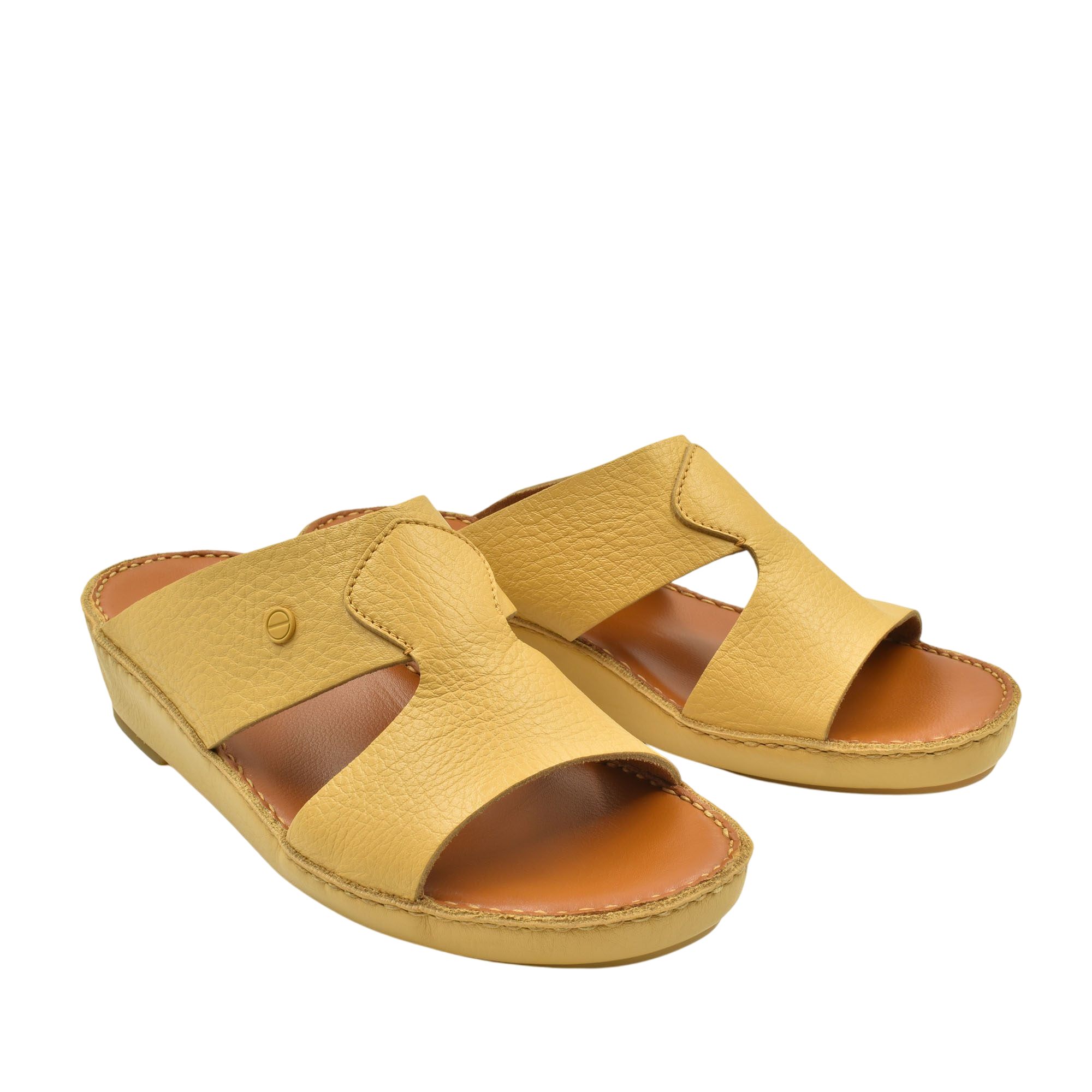 Private Collection beige luxury leather sandals with open toe and cushioned sole