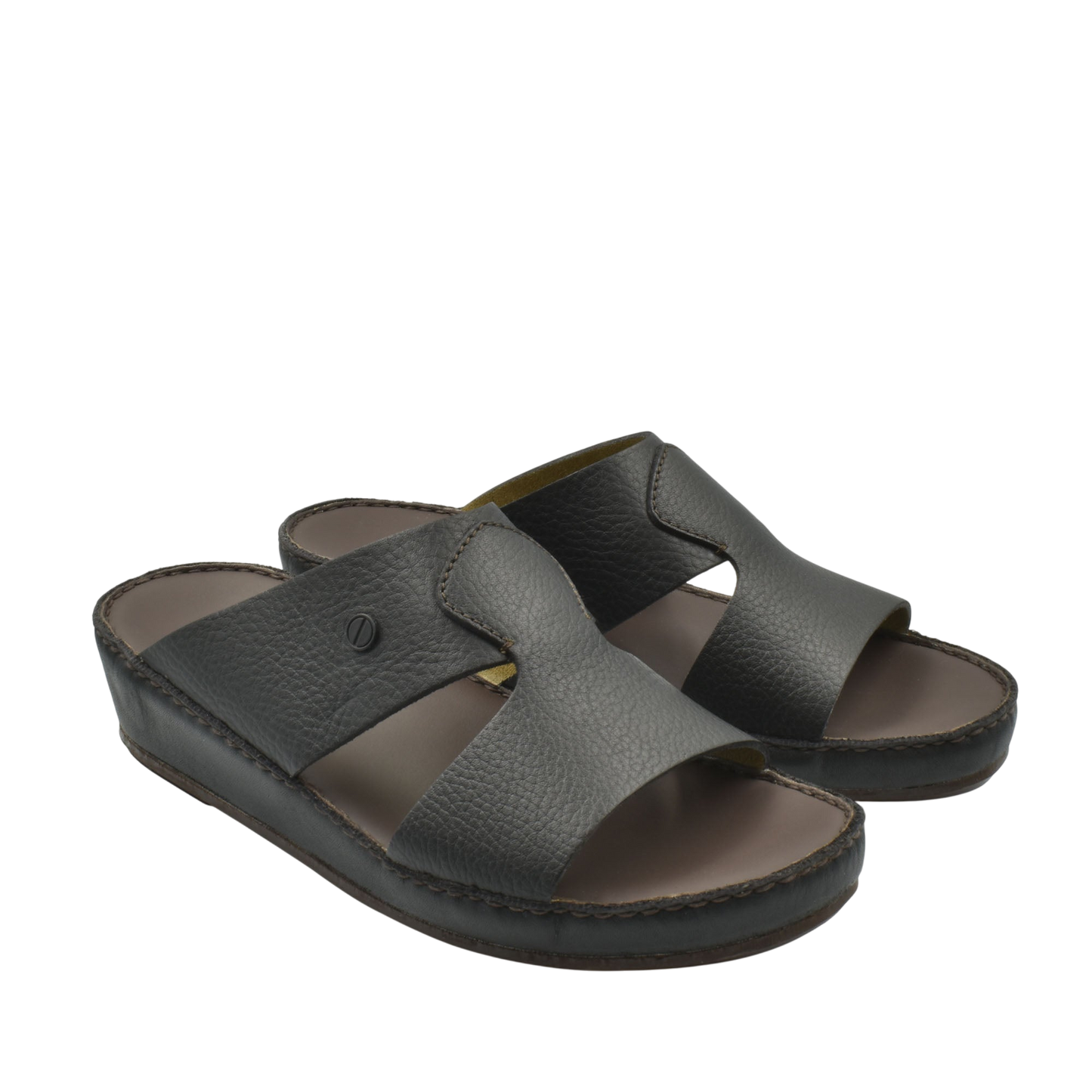 Private collection gray luxury slip-on footwear with cushioned sole and open toe design