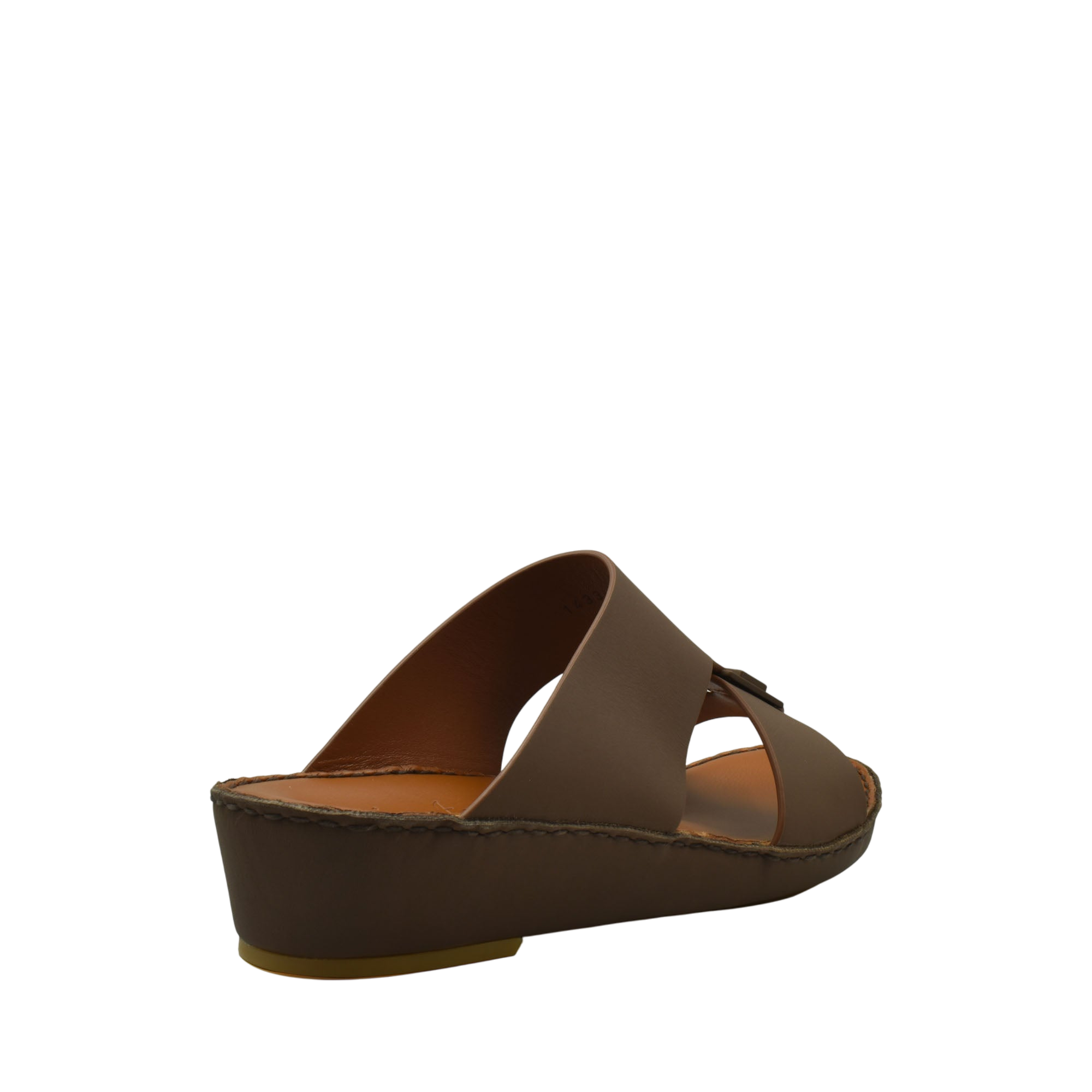 Brown Manetta Rubbercalf sandals with wedge heel and open toe design from Private collection
