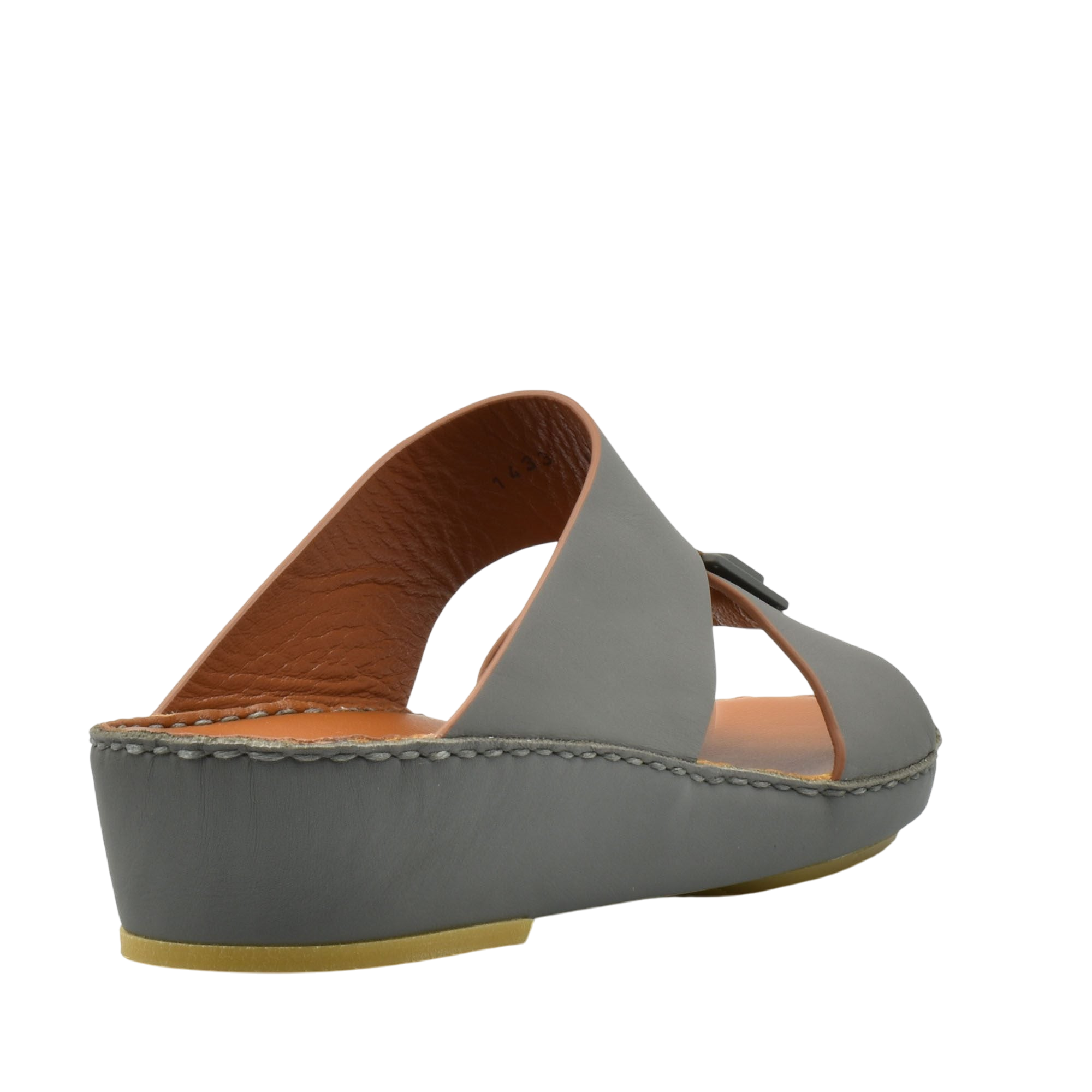 Gray Manetta Rubbercalf sandals with stitched sole and leather inner lining for comfortable wear