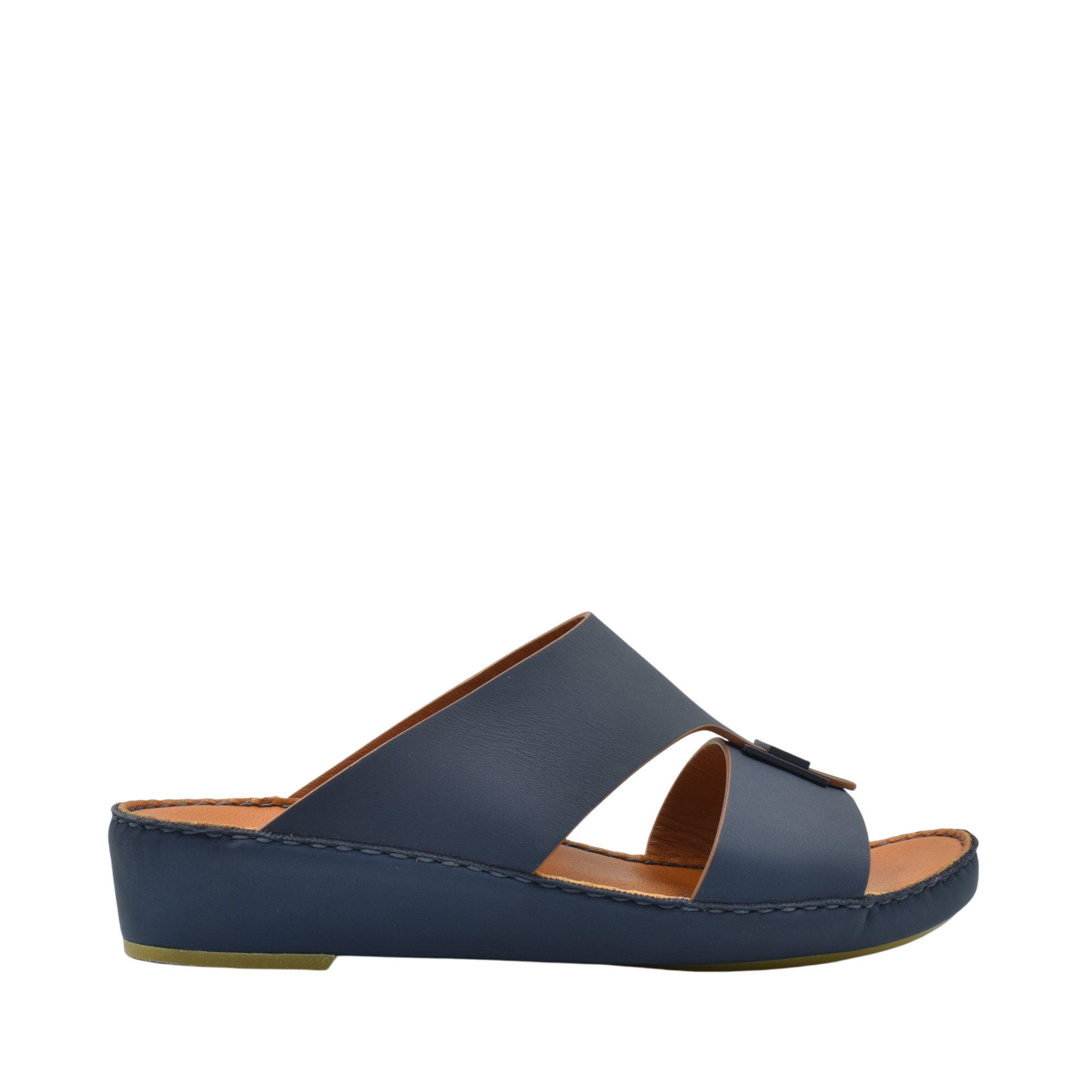 Blue Manetta Rubbercalf sandals with open toe and buckle strap from Private collection