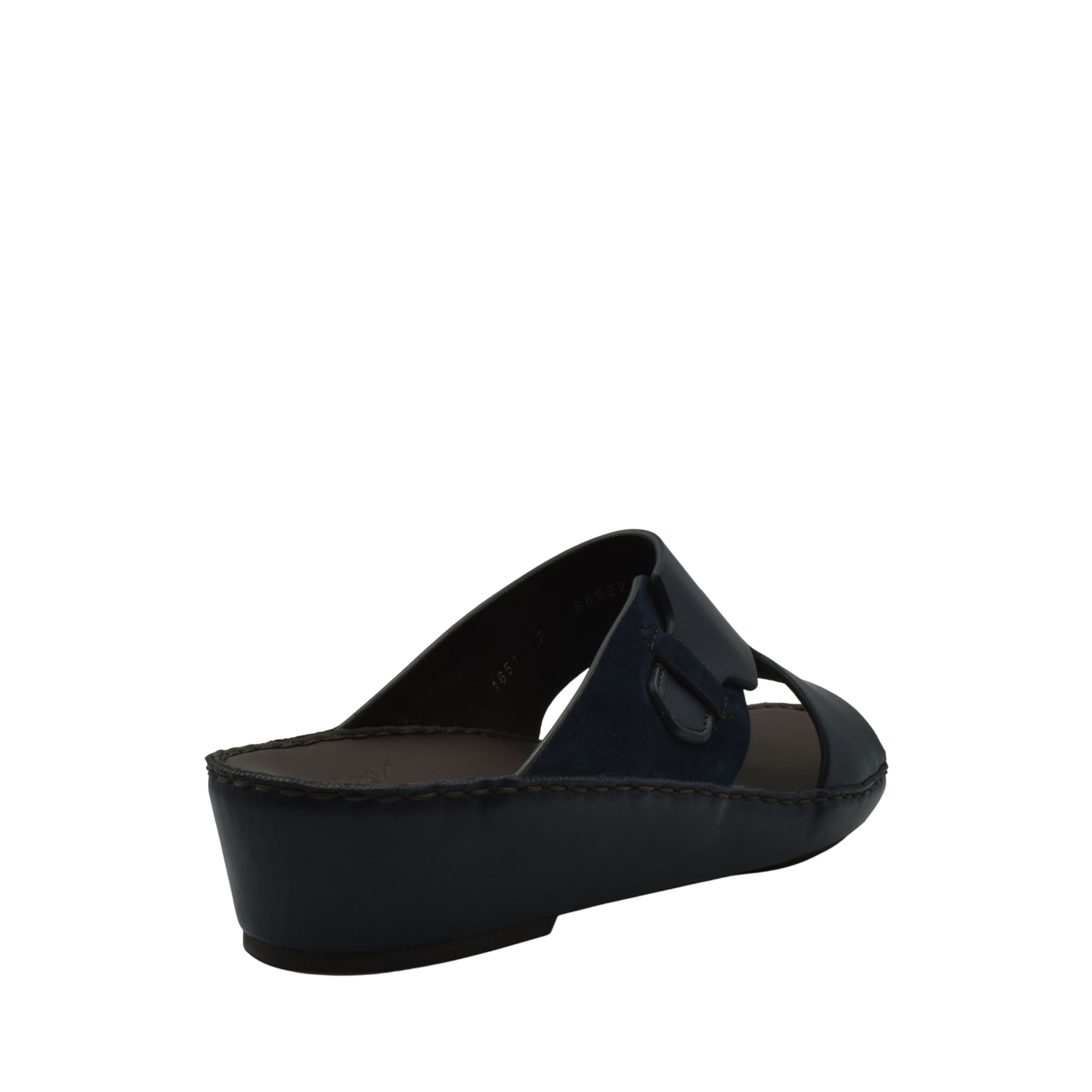 Black nappa suede slide sandals with cushioned sole and open toe design