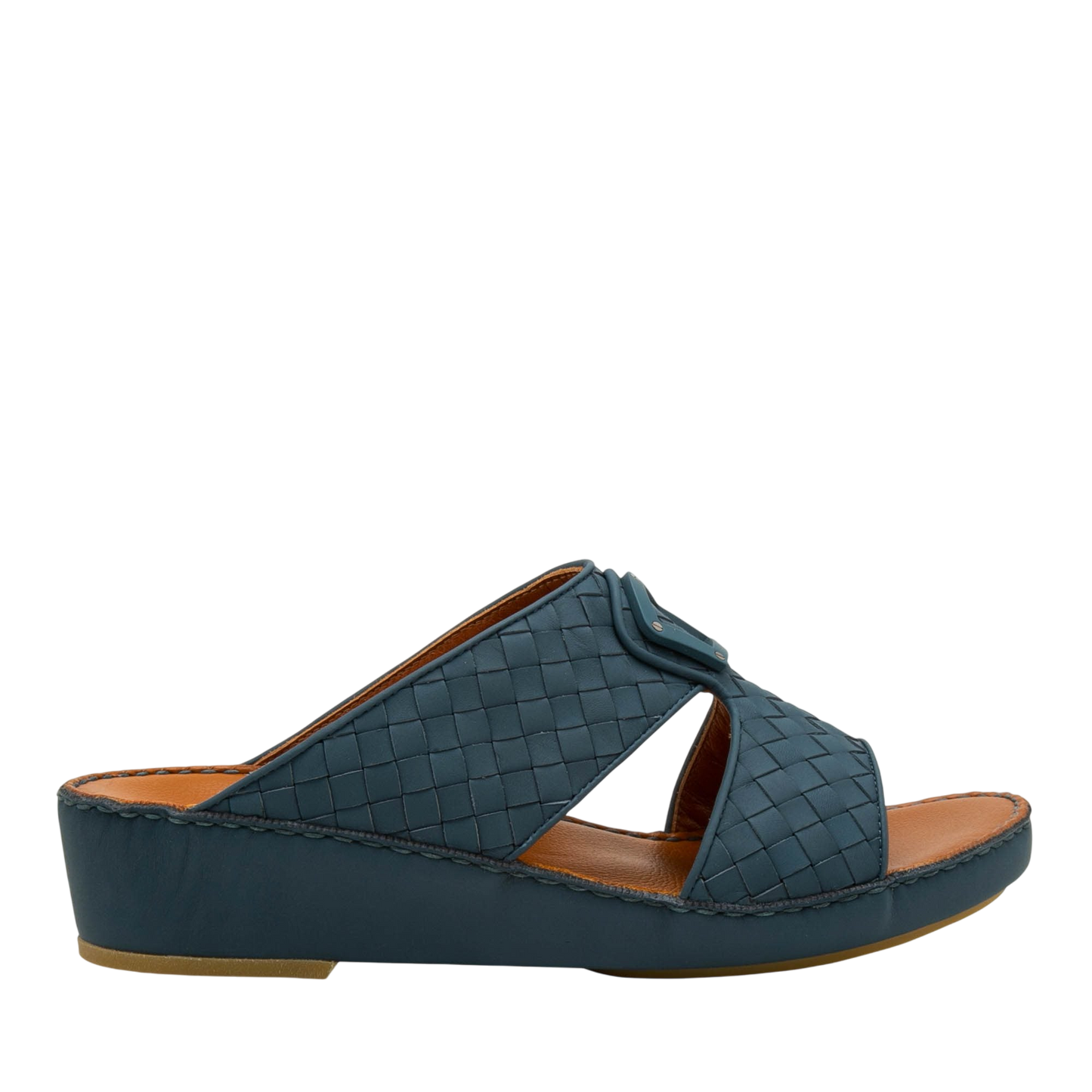 Blue Peninsula Classica Trecce sandals with woven leather design and comfortable wedge sole