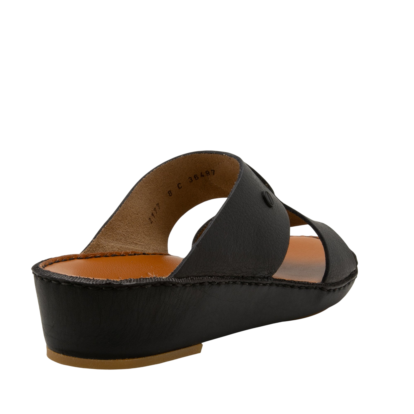 Black Peninsula Nouvo Deercalf sandals with wedge heel and open toe design