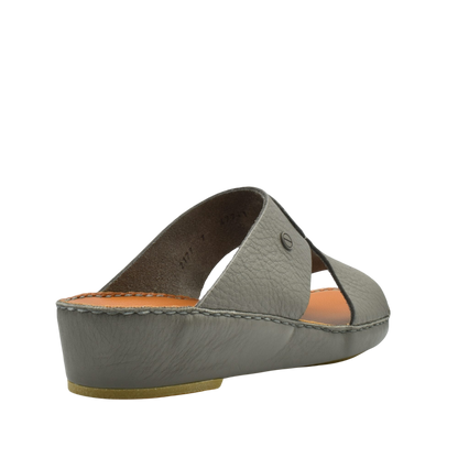 Gray Peninsula Nouvo Deercalf sandals with wedge heel and soft leather upper from Private collection