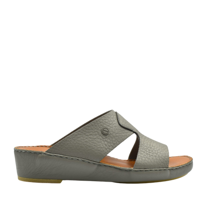 Gray Peninsula Nouvo Deercalf sandals with open toe and cushioned sole from Private collection