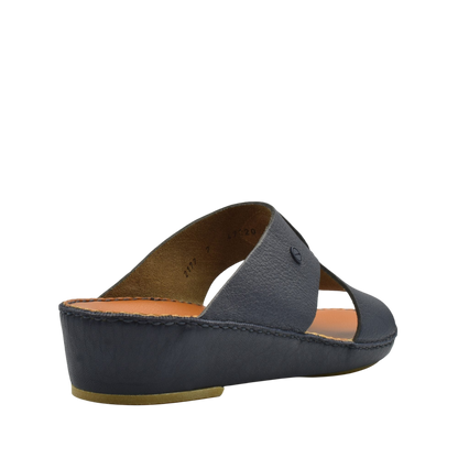Black Peninsula Nouvo Deercalf sandals with open toe and low wedge heel from Private Collection