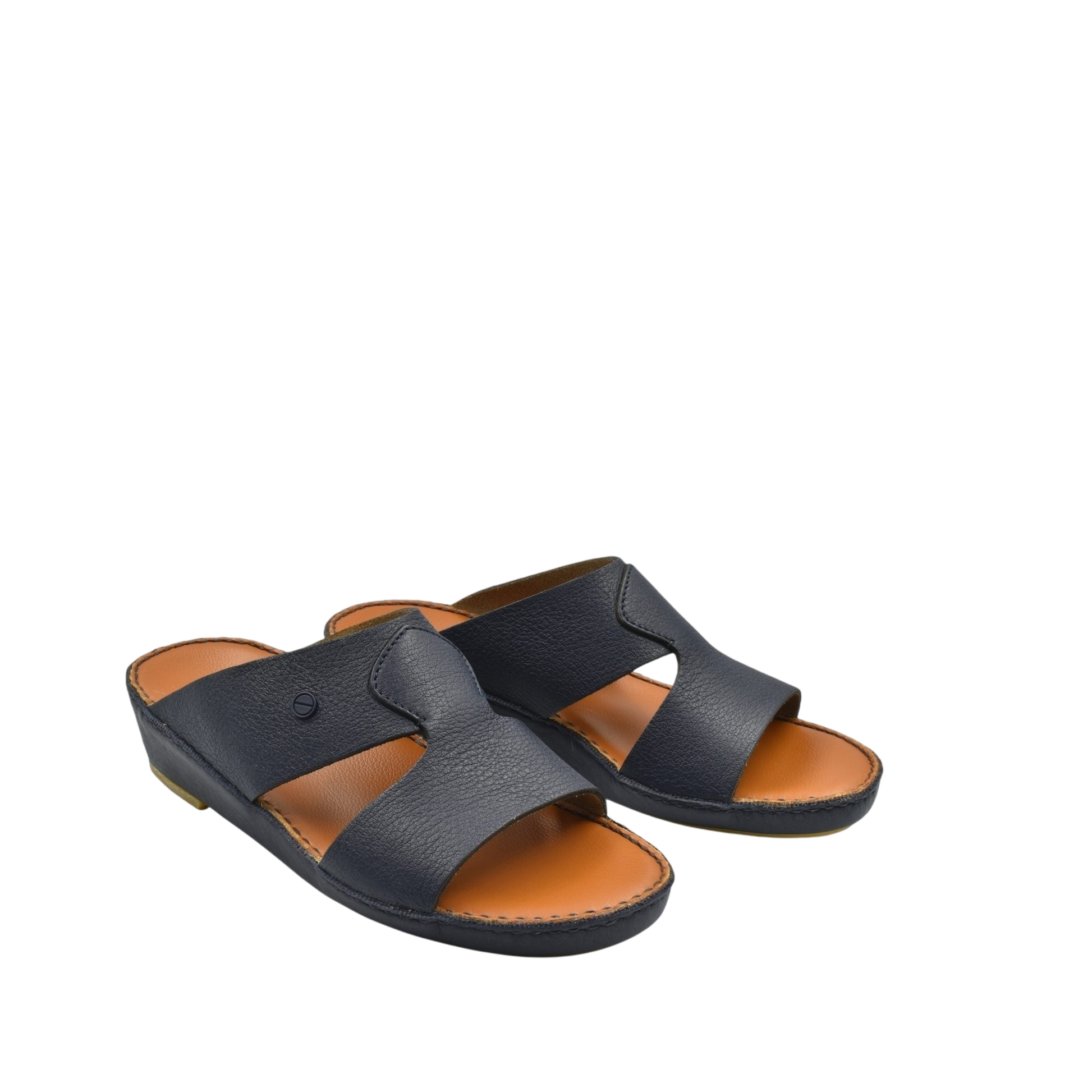 Black Peninsula Nouvo Deercalf sandals with open toe and cushioned brown insole for comfortable wear