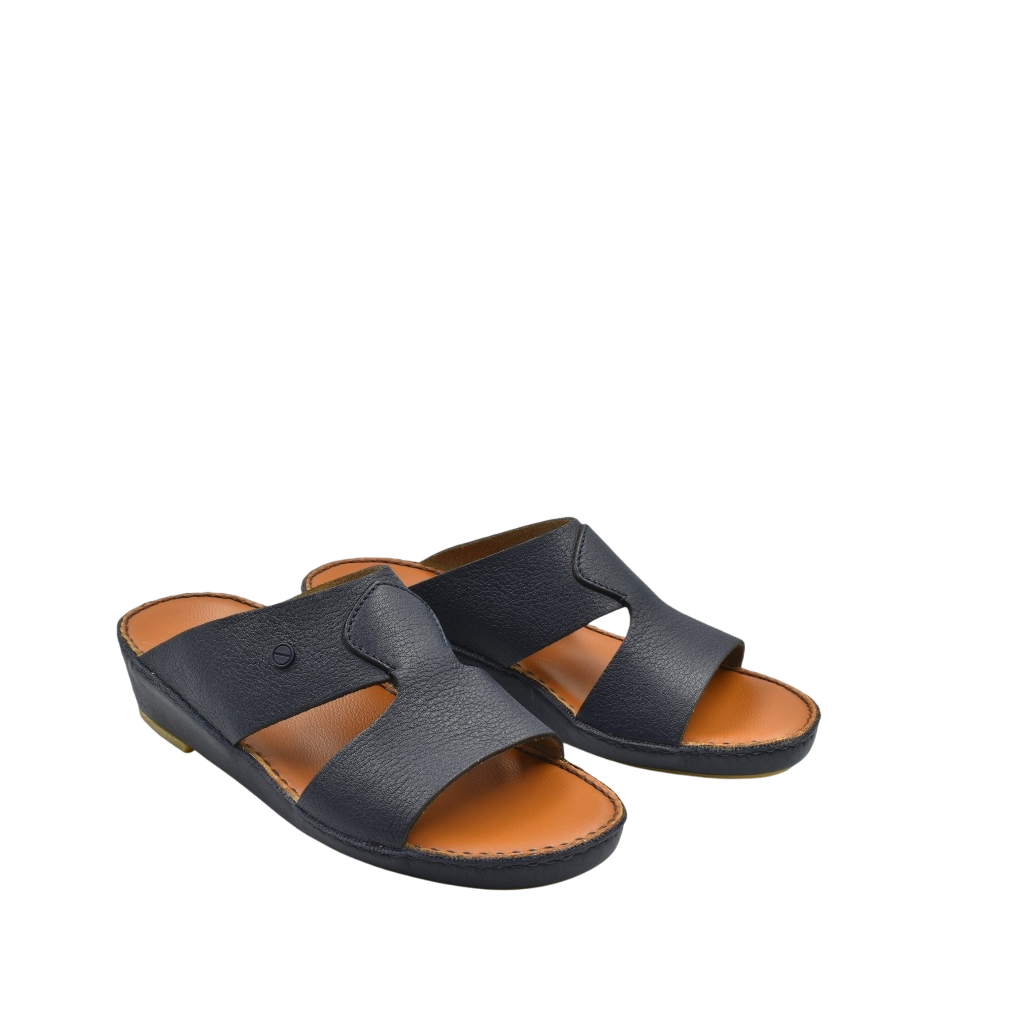 Black Peninsula Nouvo Deercalf sandals with open toe and cushioned brown insole for comfortable wear