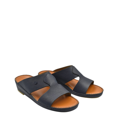 Black Peninsula Nouvo Deercalf sandals with open toe and cushioned brown insole for comfortable wear