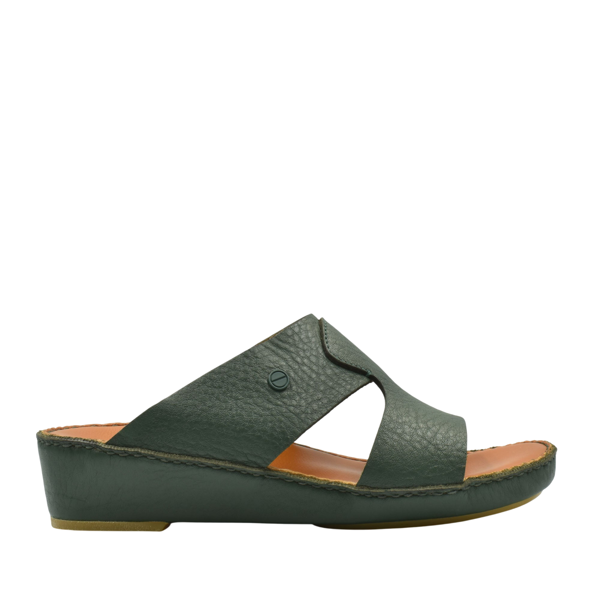 Green Peninsula Nouvo Deercalf sandals with open toe and wedge sole from Private collection