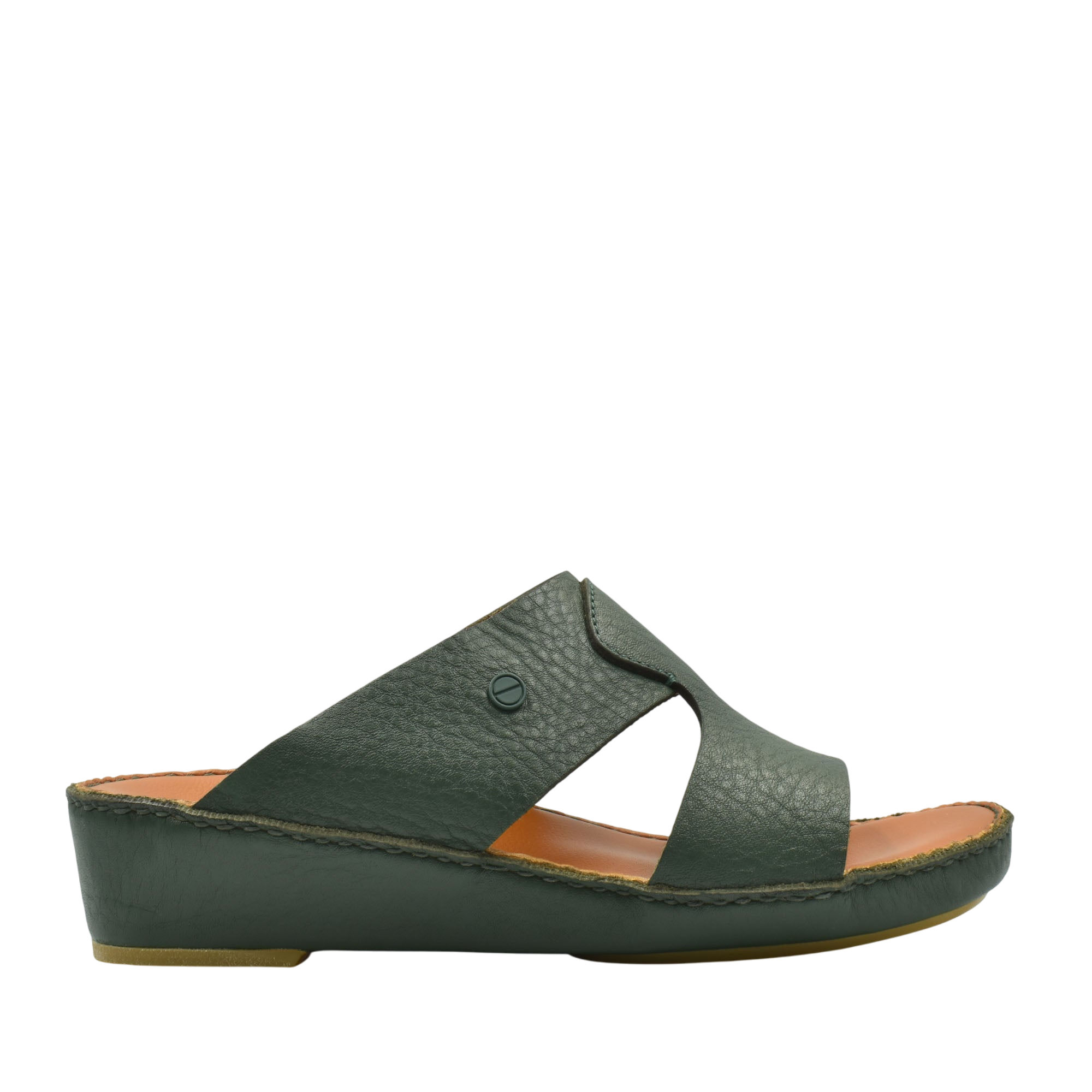 Green Peninsula Nouvo Deercalf sandals with open toe and wedge sole from Private collection