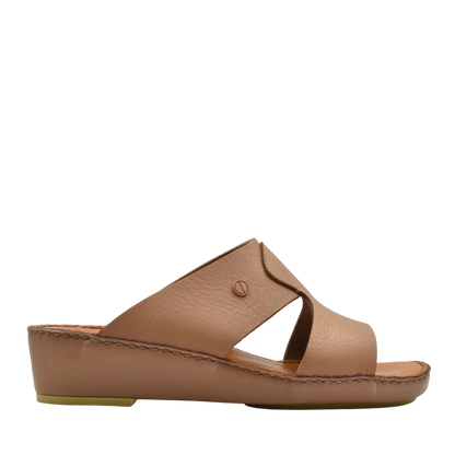 Brown Peninsula Nouvo Deercalf sandals with open toe and slip-on design for comfortable wear
