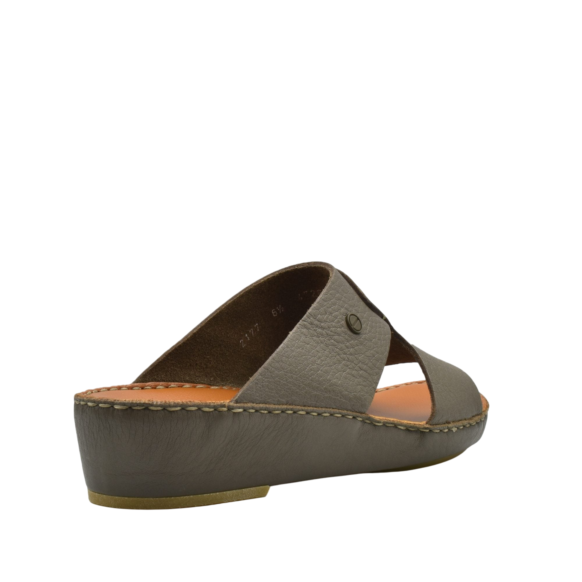 Taupe Peninsula Nouvo Deercalf sandals with open toe and comfortable wedge sole from Private collection