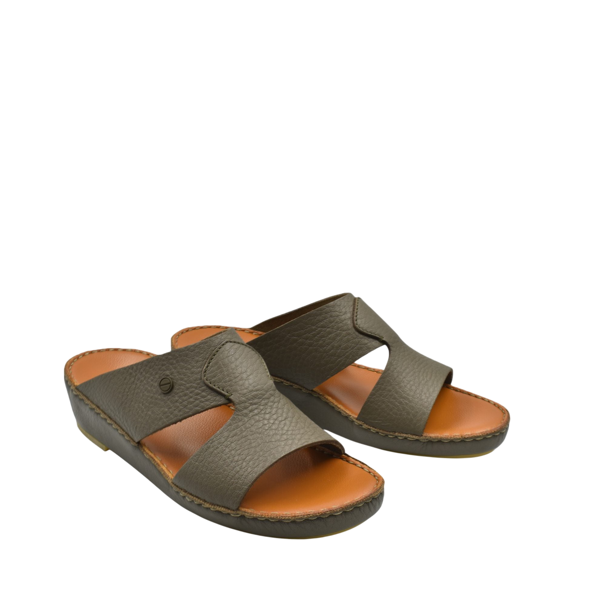 Brown Peninsula Nouvo Deercalf sandals with textured leather upper and cushioned footbed for comfort
