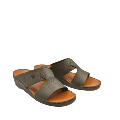 Brown Peninsula Nouvo Deercalf sandals with textured leather upper and cushioned footbed for comfort