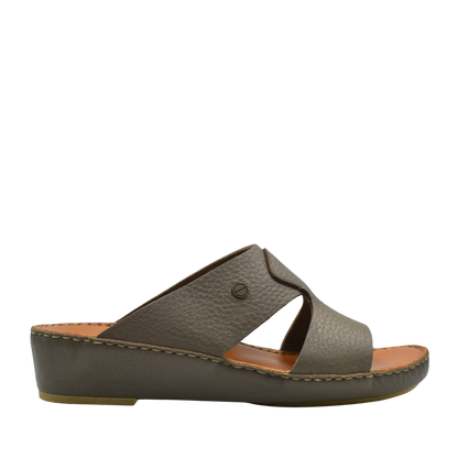 Gray Peninsula Nouvo Deercalf sandals with wedge sole and open toe design from Private collection