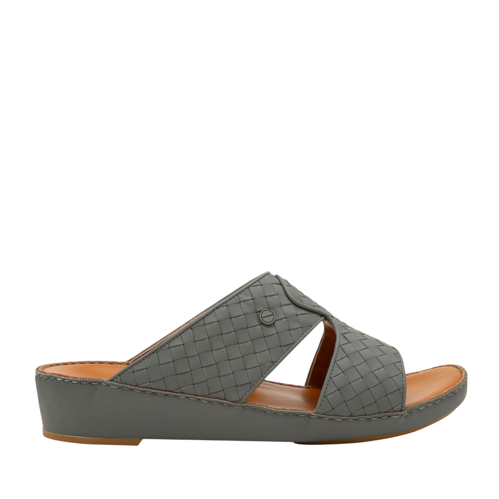 Gray woven design Peninsula Trecce sandals with wedge sole and open toe from Private Collection