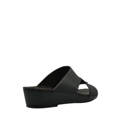 Black Piega Nuovo sandals with wedge heel and open toe design from Private collection