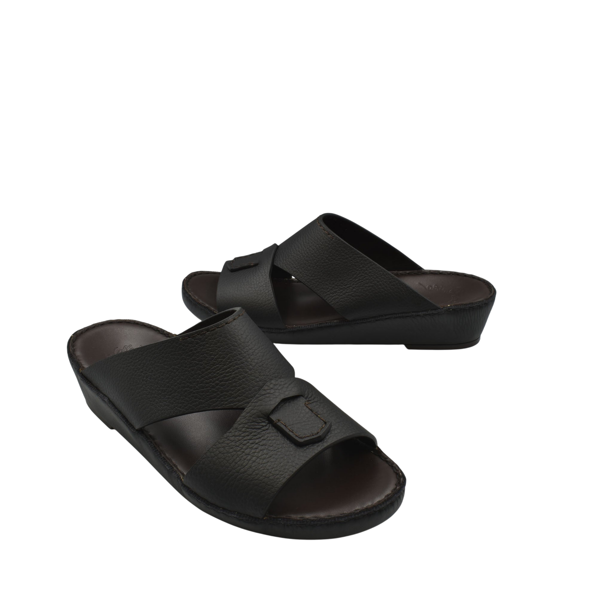 Black Piega Nuovo sandals with wide straps and cushioned footbed from Private collection