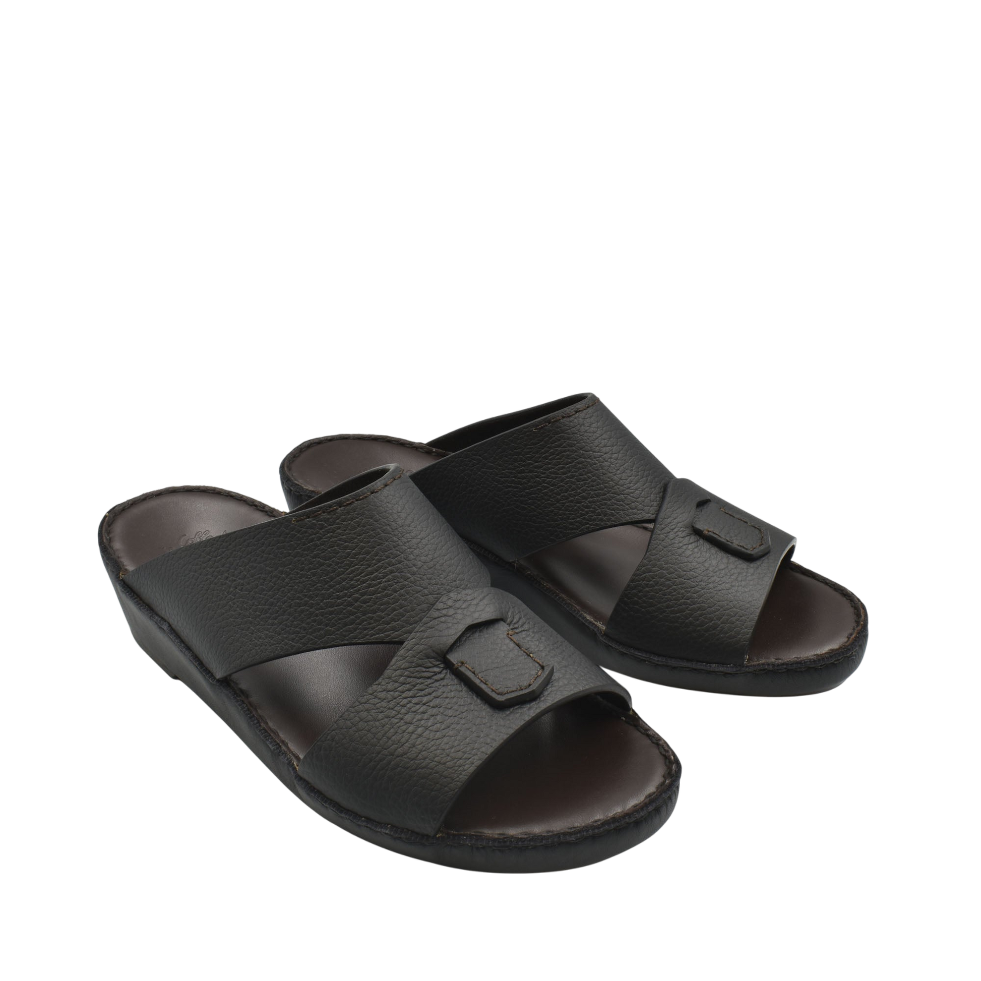 Black Piega Nuovo sandals with textured straps and cushioned sole for comfortable wear