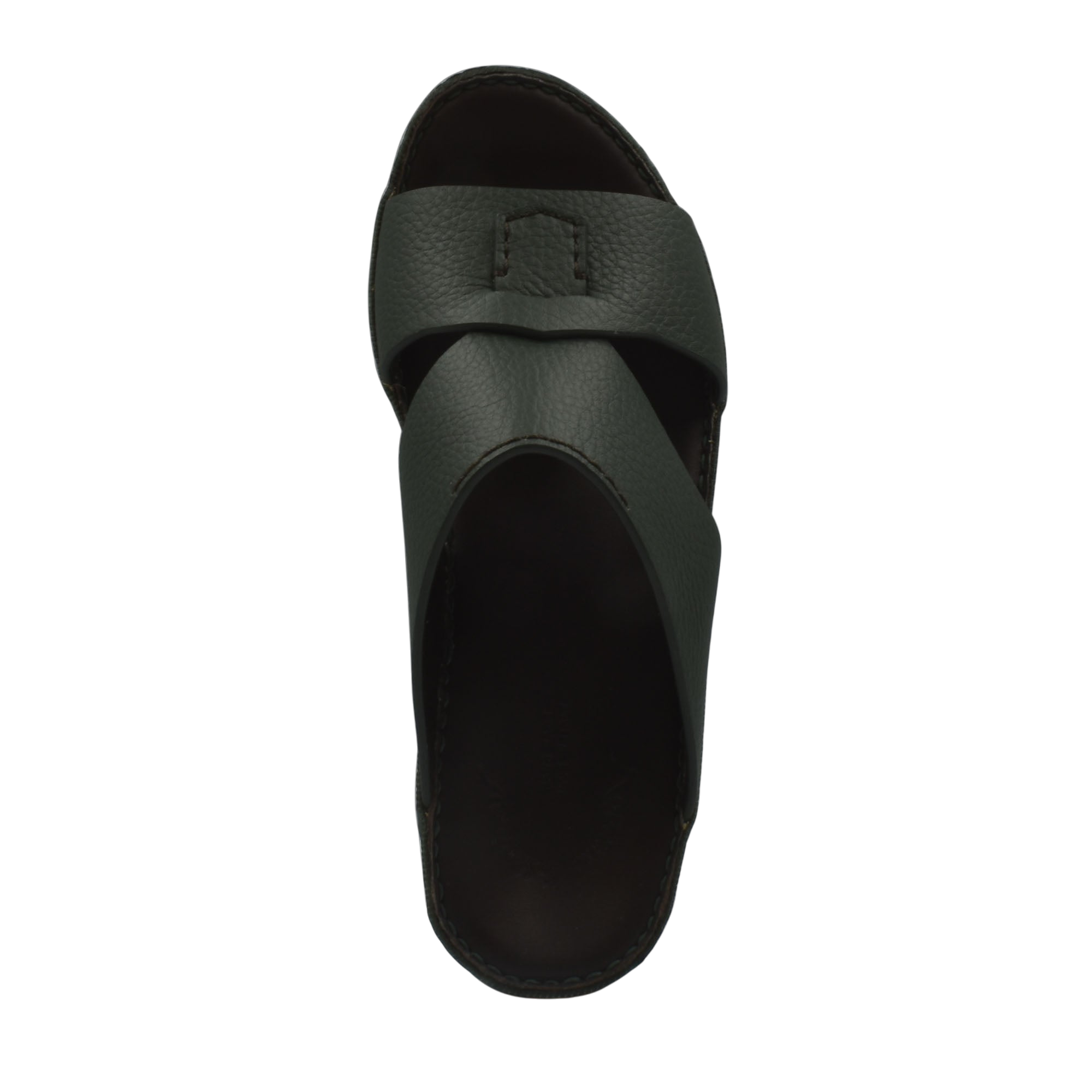 Black leather Piega Nuovo sandals with crisscross strap design and open toe