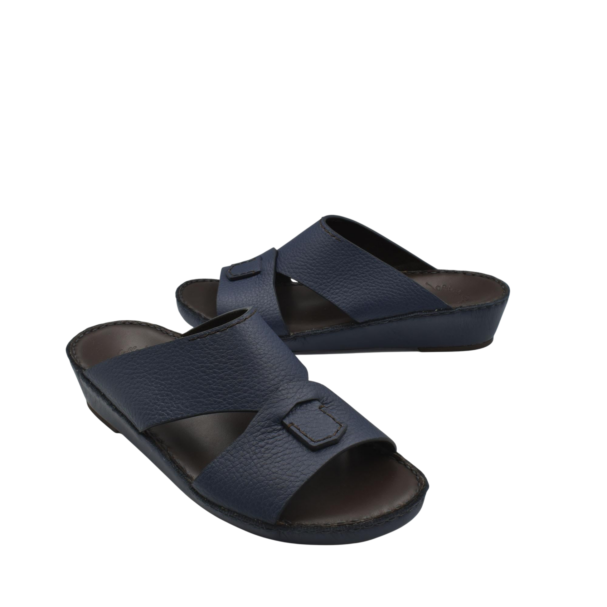 Blue Piega Nuovo sandals with textured straps and cushioned footbed from Private collection