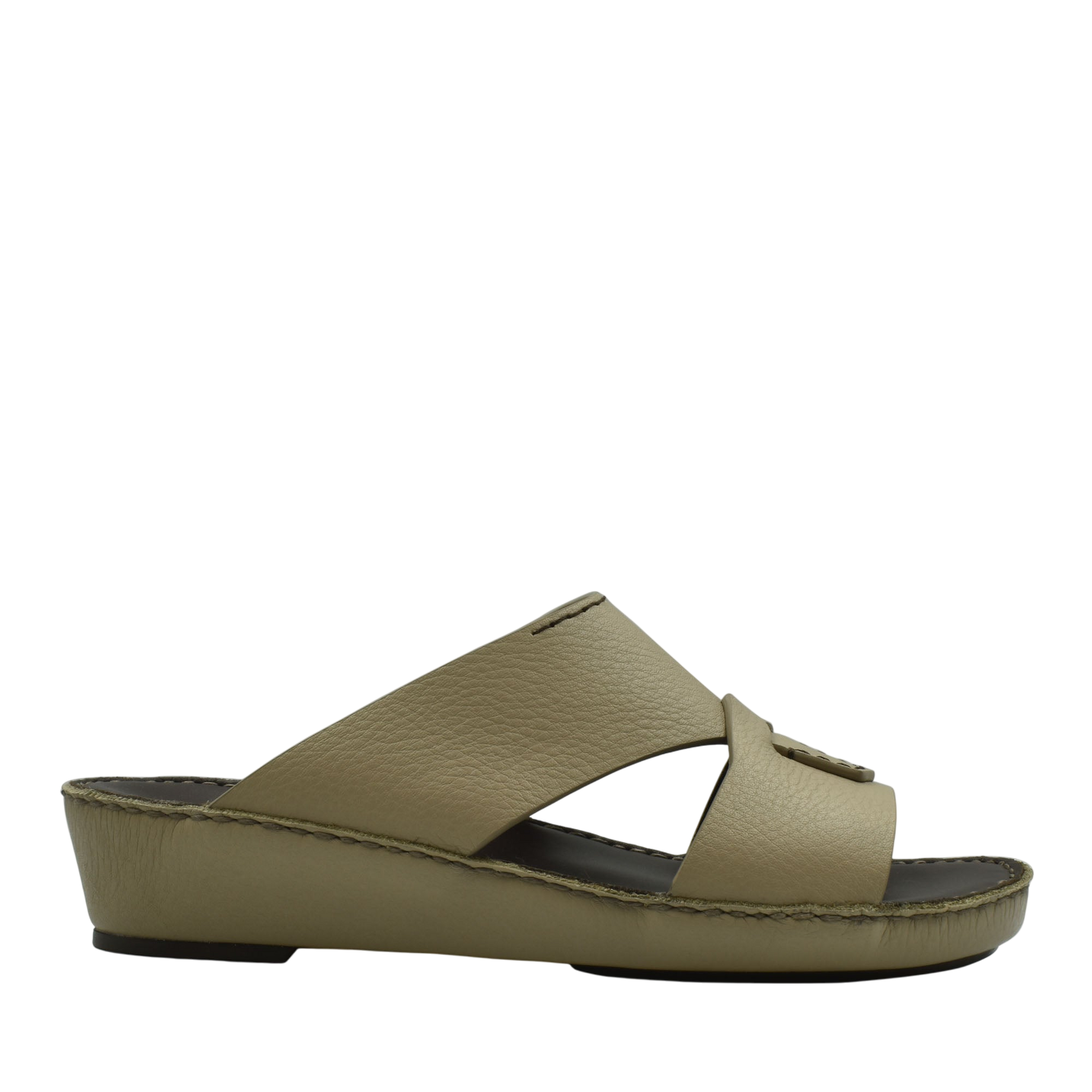 Beige Piega Nuovo sandals with wedge heel and crisscross leather straps for casual wear